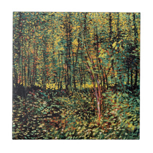 Vincent Van Gogh - Trees And Undergrowth Fine Art Tile