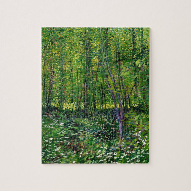 Vincent Van Gogh Trees And Undergrowth Jigsaw Puzzle (Vertical)