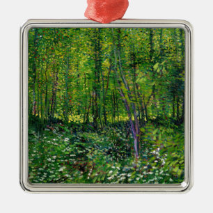 Vincent Van Gogh Trees And Undergrowth Metal Tree Decoration