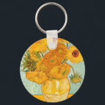 Vincent Van Gogh Twelve Sunflowers In a Vase Art Key Ring<br><div class="desc">Vincent Van Gogh Twelve Sunflowers In a Vase Art Keychain</div>