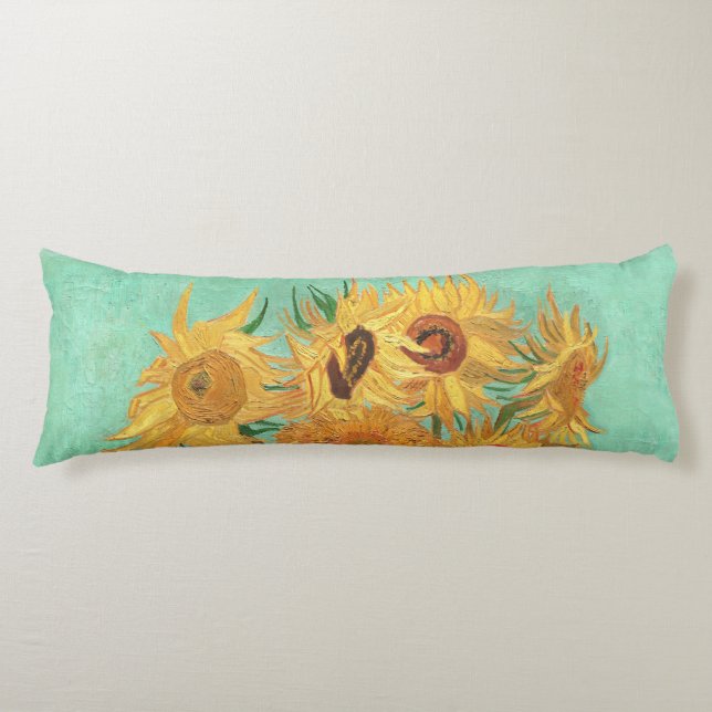 Vincent Van Gogh Twelve Sunflowers In A Vase Body Cushion (Front)