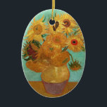 Vincent Van Gogh Twelve Sunflowers In A Vase Ceramic Tree Decoration<br><div class="desc">Vincent Van Gogh Twelve Sunflowers In A Vase Floral Fine Art Painting Sunflowers (original title, in French: Tournesols) are the subject of two series of still life paintings by the Dutch Post-Impressionist painter Vincent van Gogh. The earlier series painted in Paris in 1887 depicts the flowers lying on the ground,...</div>