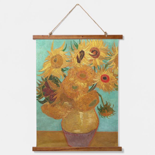 Vincent Van Gogh Twelve Sunflowers In A Vase Hanging Tapestry (Front)