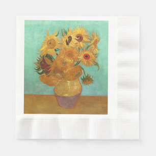 Vincent Van Gogh Twelve Sunflowers In A Vase Napkin