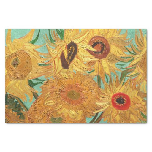 Image of Vincent Van Gogh Twelve Sunflowers In A Vase Tissue Paper