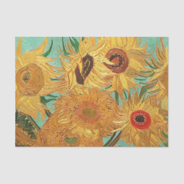 Vincent Van Gogh Twelve Sunflowers In A Vase Tissue Paper (Front)