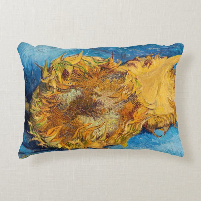 Vincent van Gogh - Two Cut Sunflowers Decorative Cushion (Front)