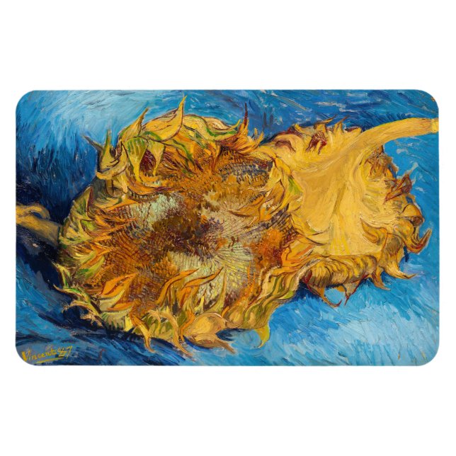Vincent van Gogh - Two Cut Sunflowers Magnet (Horizontal)
