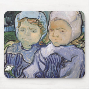 Vincent van Gogh Two Little Girls, 1890 Mouse Mat