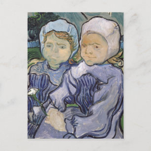 Vincent van Gogh   Two Little Girls, 1890 Postcard
