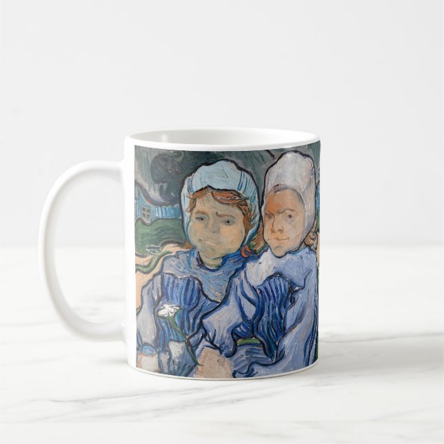 Vincent van Gogh - Two Little Girls Coffee Mug (Left)