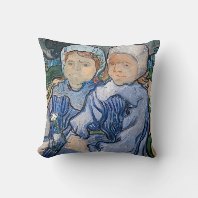 Vincent van Gogh - Two Little Girls Cushion (Front)
