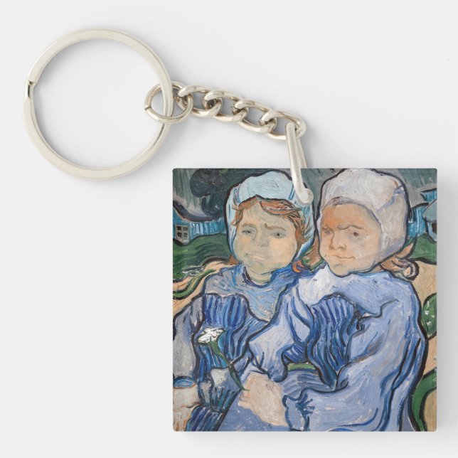 Vincent van Gogh - Two Little Girls Key Ring (Front)