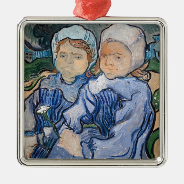 Vincent van Gogh - Two Little Girls Metal Tree Decoration (Front)