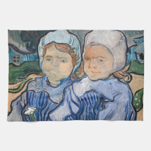 Vincent van Gogh - Two Little Girls Tea Towel