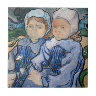 Vincent van Gogh - Two Little Girls Tile