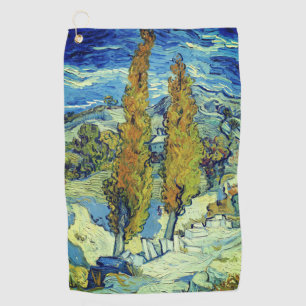 Vincent Van Gogh Two Poplars at Saint-Rémy Golf Towel
