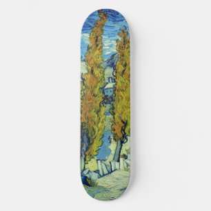 Vincent Van Gogh Two Poplars at Saint-Rémy Skateboard