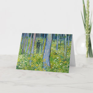 Vincent van Gogh - Undergrowth with Two Figures Card