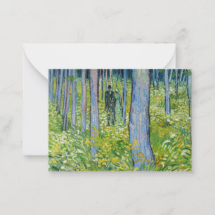 Vincent van Gogh - Undergrowth with Two Figures Card
