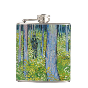 Vincent van Gogh - Undergrowth with Two Figures Hip Flask