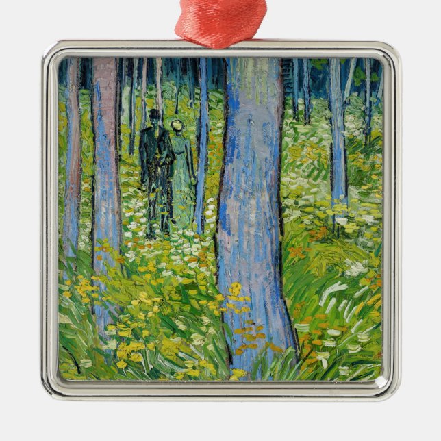 Vincent van Gogh - Undergrowth with Two Figures Metal Tree Decoration (Front)
