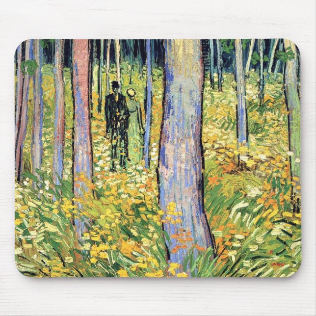 Vincent Van Gogh - Undergrowth With Two Figures Mouse Mat (Front)