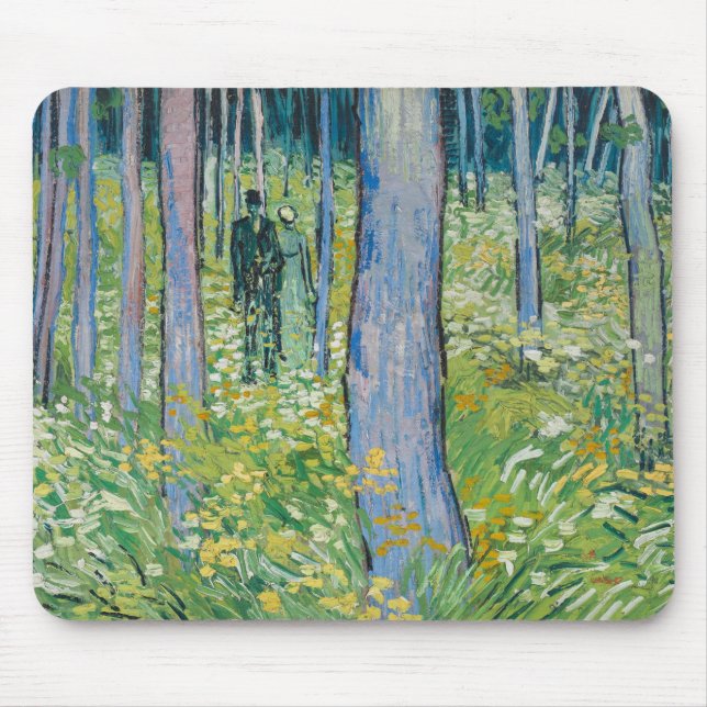 Vincent van Gogh - Undergrowth with Two Figures Mouse Mat (Front)