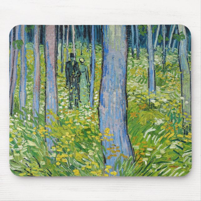 Vincent van Gogh - Undergrowth with Two Figures Mouse Mat (Front)