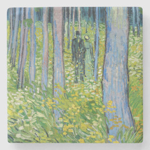 Vincent van Gogh - Undergrowth with Two Figures Stone Coaster