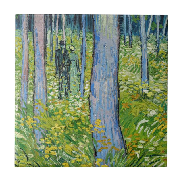 Vincent van Gogh - Undergrowth with Two Figures Tile (Front)