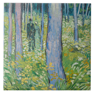Vincent van Gogh - Undergrowth with Two Figures Tile