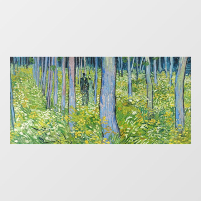 Vincent van Gogh - Undergrowth with Two Figures Window Cling (Sheet)