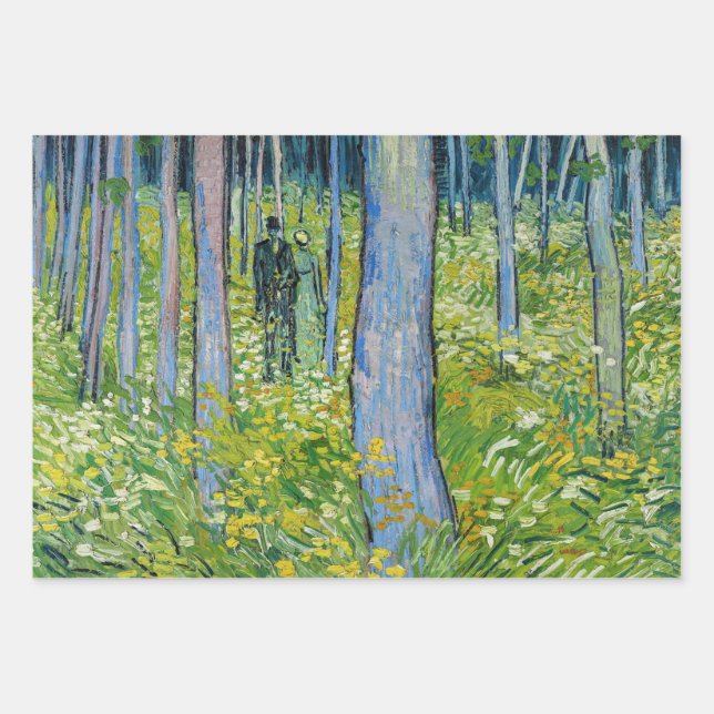 Vincent van Gogh - Undergrowth with Two Figures Wrapping Paper Sheet (Front)