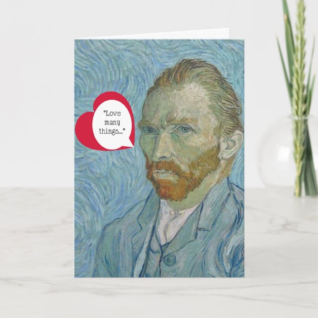 Vincent Van Gogh Valentine Holiday Card (Front)