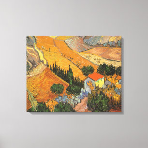 Vincent van Gogh - Valley with Plowman Canvas Print