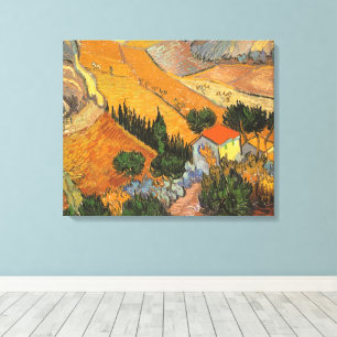 Vincent van Gogh - Valley with Plowman Canvas Print
