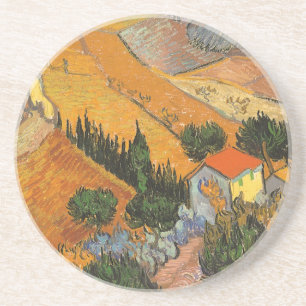 Vincent van Gogh - Valley with Plowman Coaster