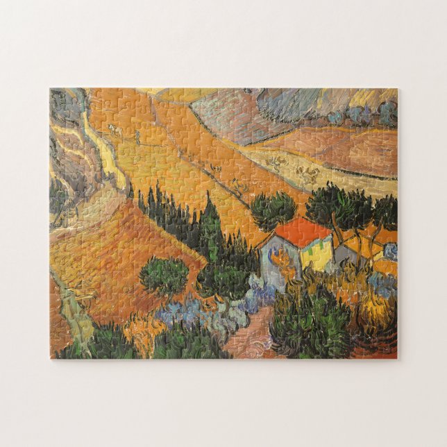Vincent van Gogh - Valley with Plowman Jigsaw Puzzle (Horizontal)