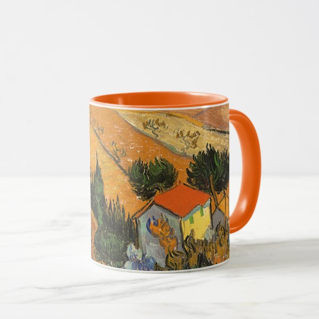 Vincent van Gogh - Valley with Plowman Mug (Front Right)