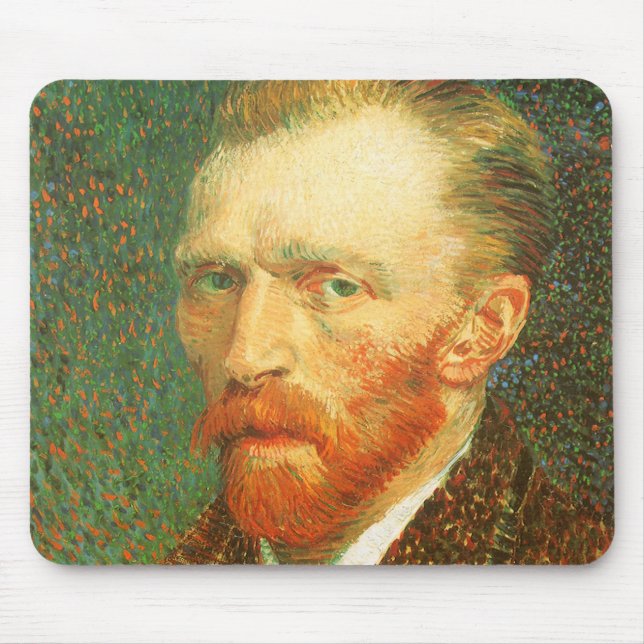 Vincent van Gogh - Van Gogh Self Portrait Mouse Mat (Front)