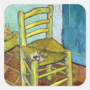 Vincent van Gogh - Van Gogh's Chair Square Sticker