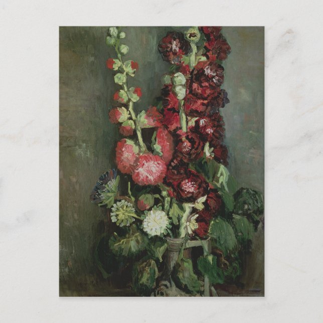 Vincent van Gogh | Vase of Hollyhocks, 1886 Postcard (Front)
