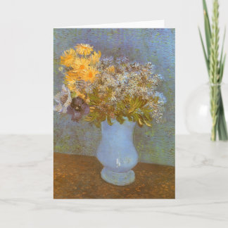 Vincent van Gogh Vase of Lilacs, Daisies, Anemones Card