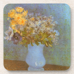 Vincent van Gogh Vase of Lilacs, Daisies, Anemones Coaster