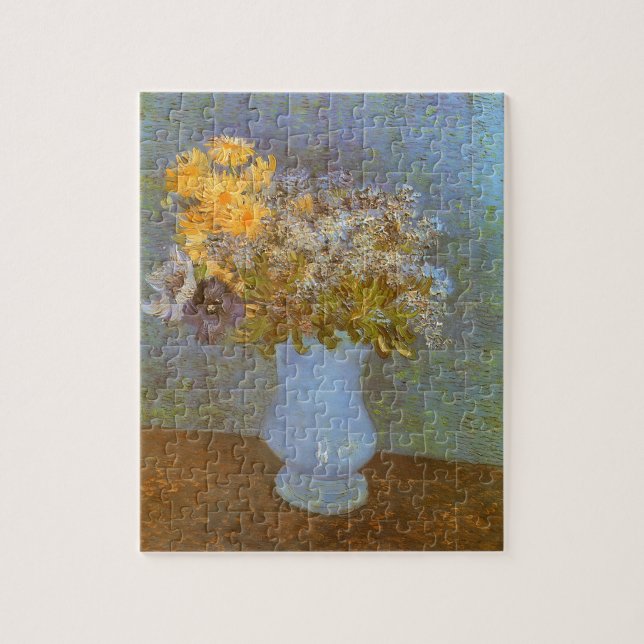 Vincent van Gogh Vase of Lilacs, Daisies, Anemones Jigsaw Puzzle (Vertical)