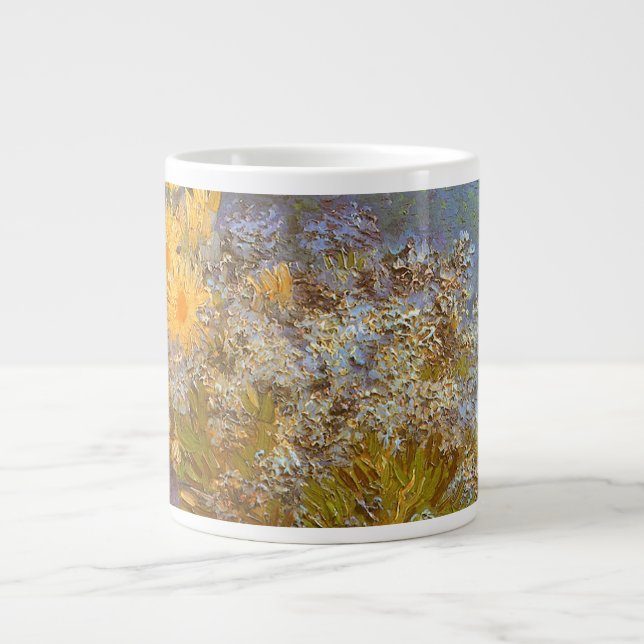 Vincent van Gogh Vase of Lilacs, Daisies, Anemones Large Coffee Mug (Front)