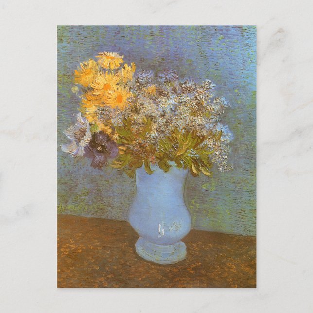 Vincent van Gogh Vase of Lilacs, Daisies, Anemones Postcard (Front)