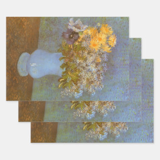 Vincent van Gogh Vase of Lilacs, Daisies, Anemones Wrapping Paper Sheet