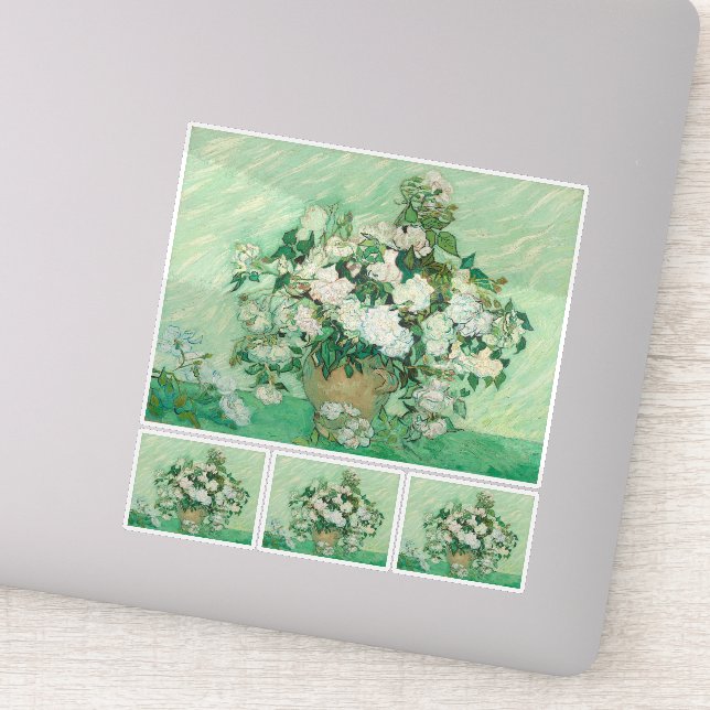 Vincent Van Gogh, Vase of Roses, Roses In The Vase (Detail)